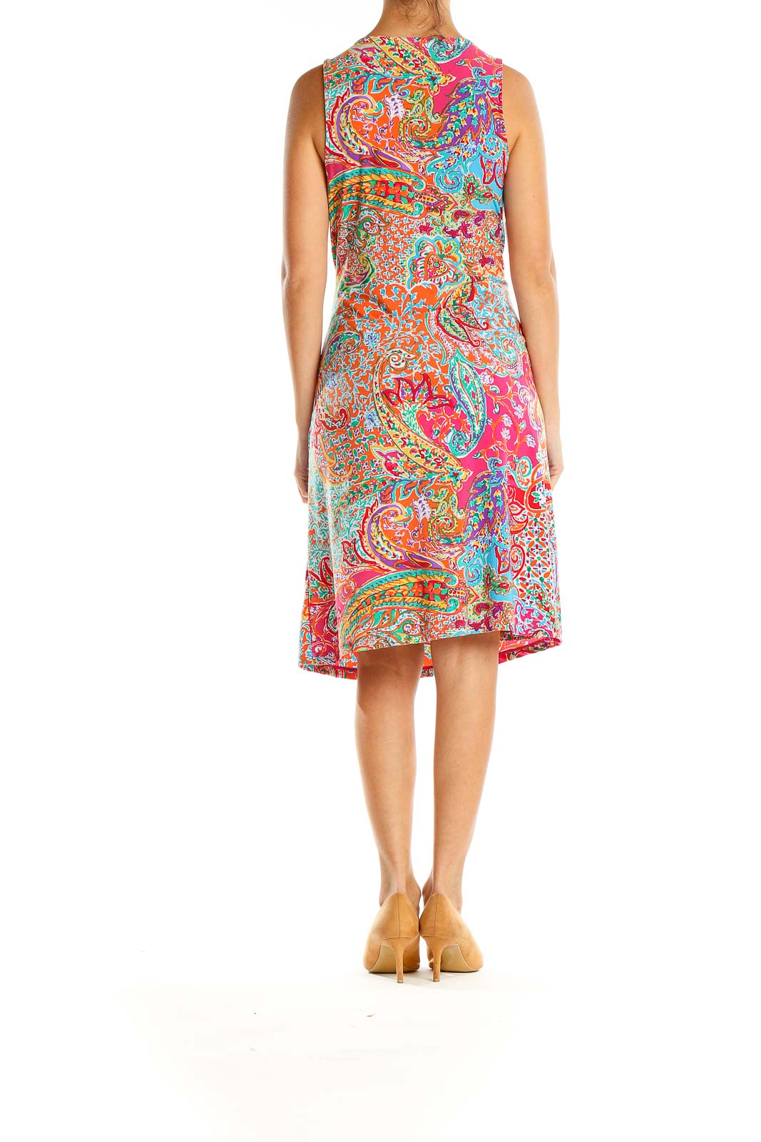 Multicolor Paisley Retro Slip Dress