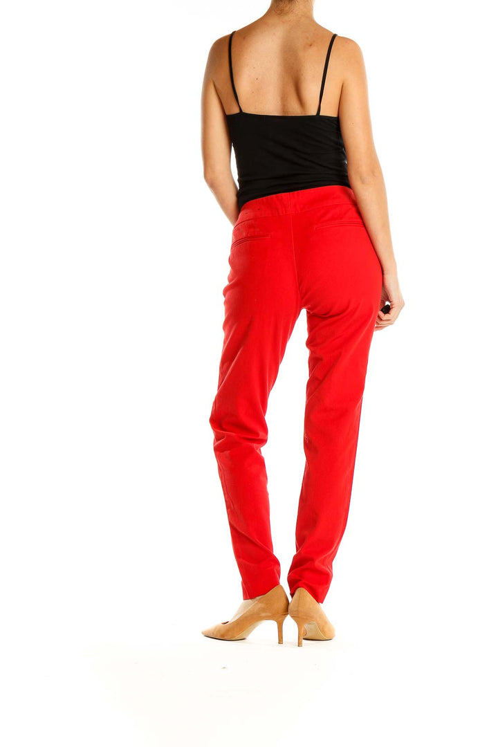 Red Casual Trousers