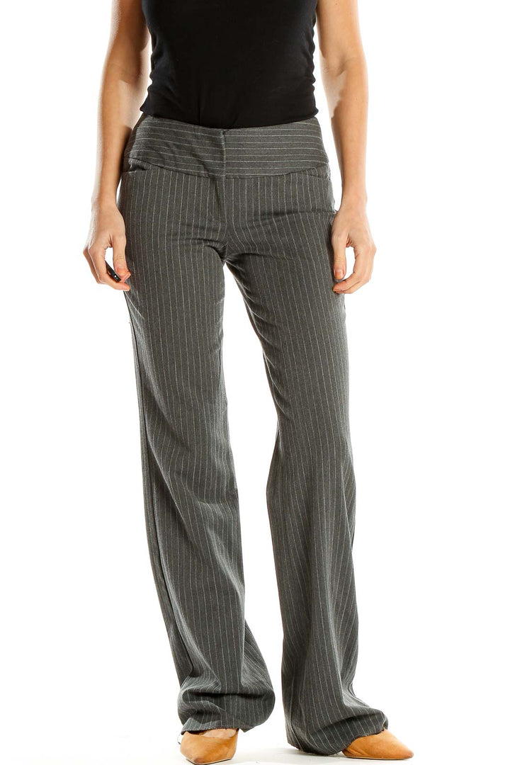 Gray Pin Stripe All Day Wear Trousers