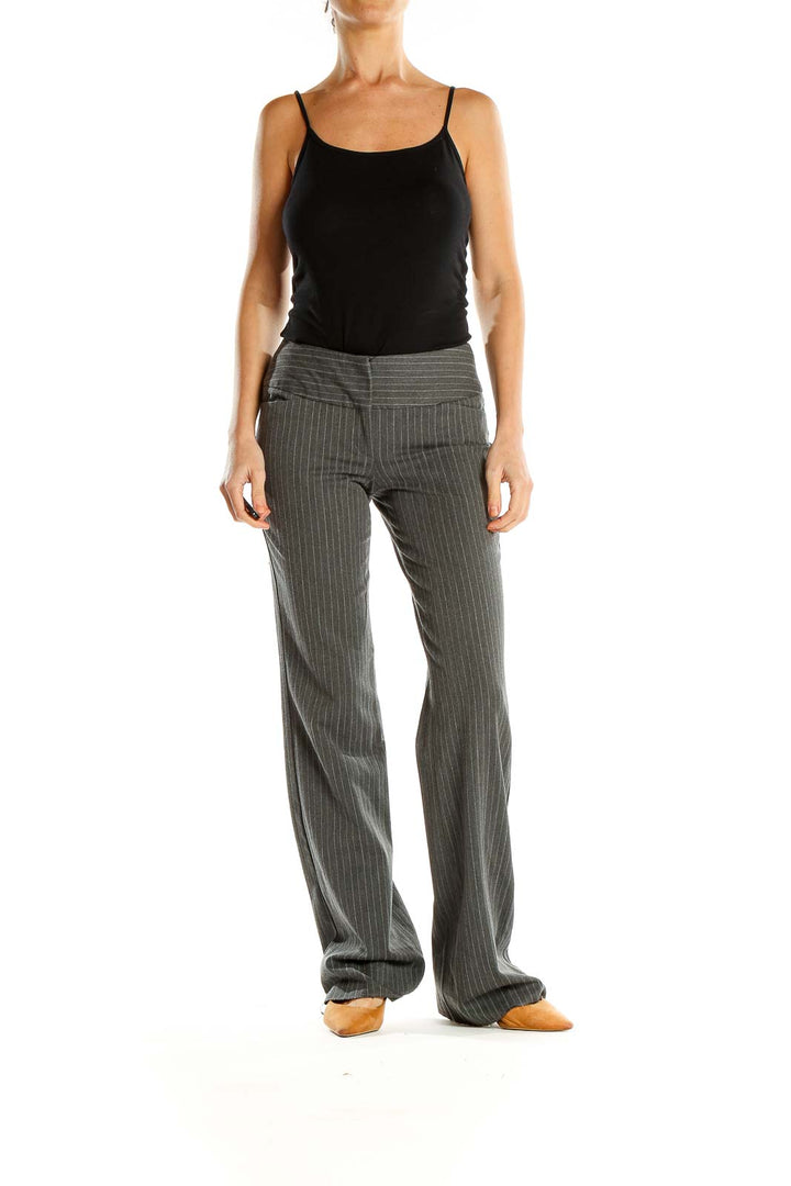 Gray Pin Stripe All Day Wear Trousers