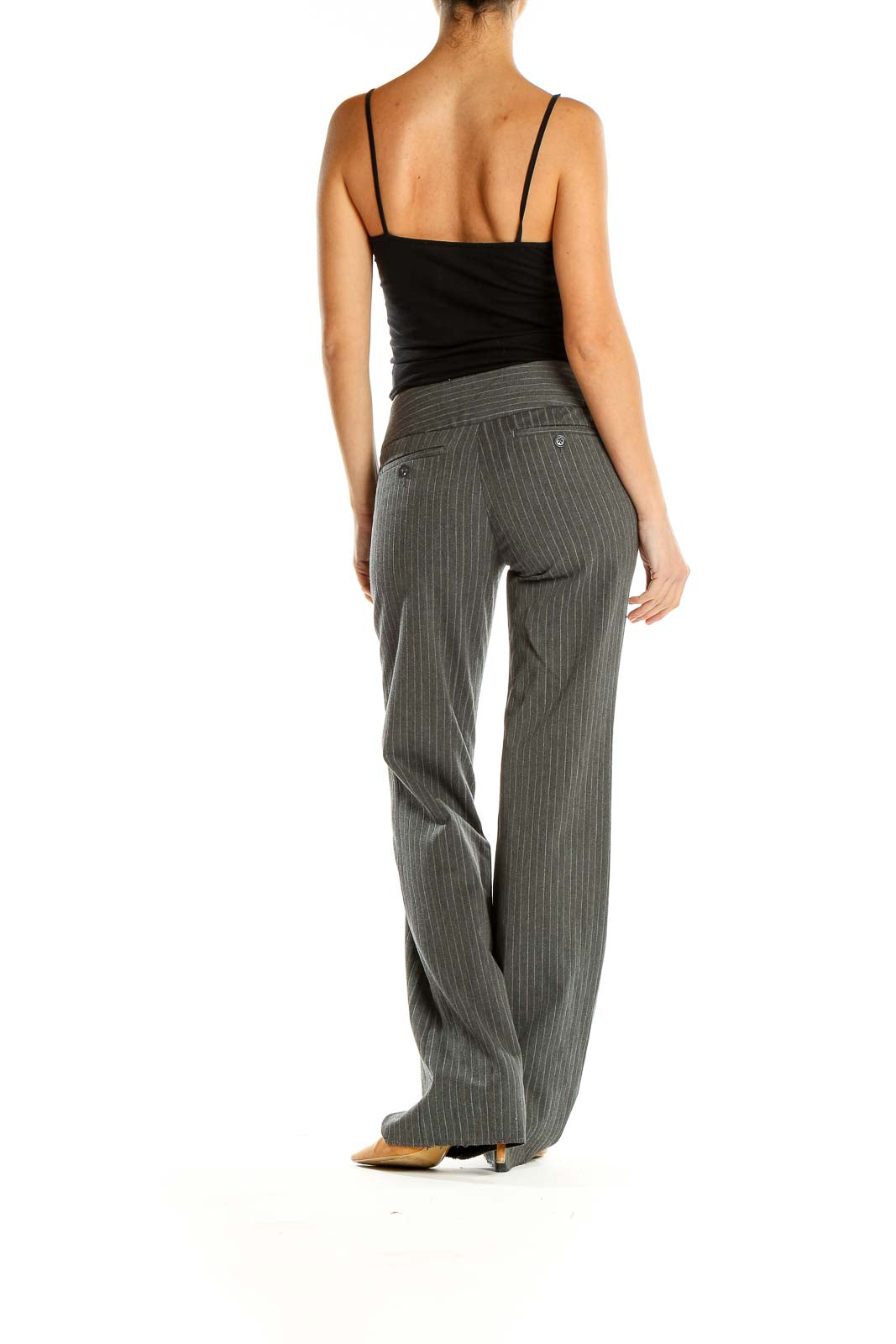 Gray Pin Stripe All Day Wear Trousers