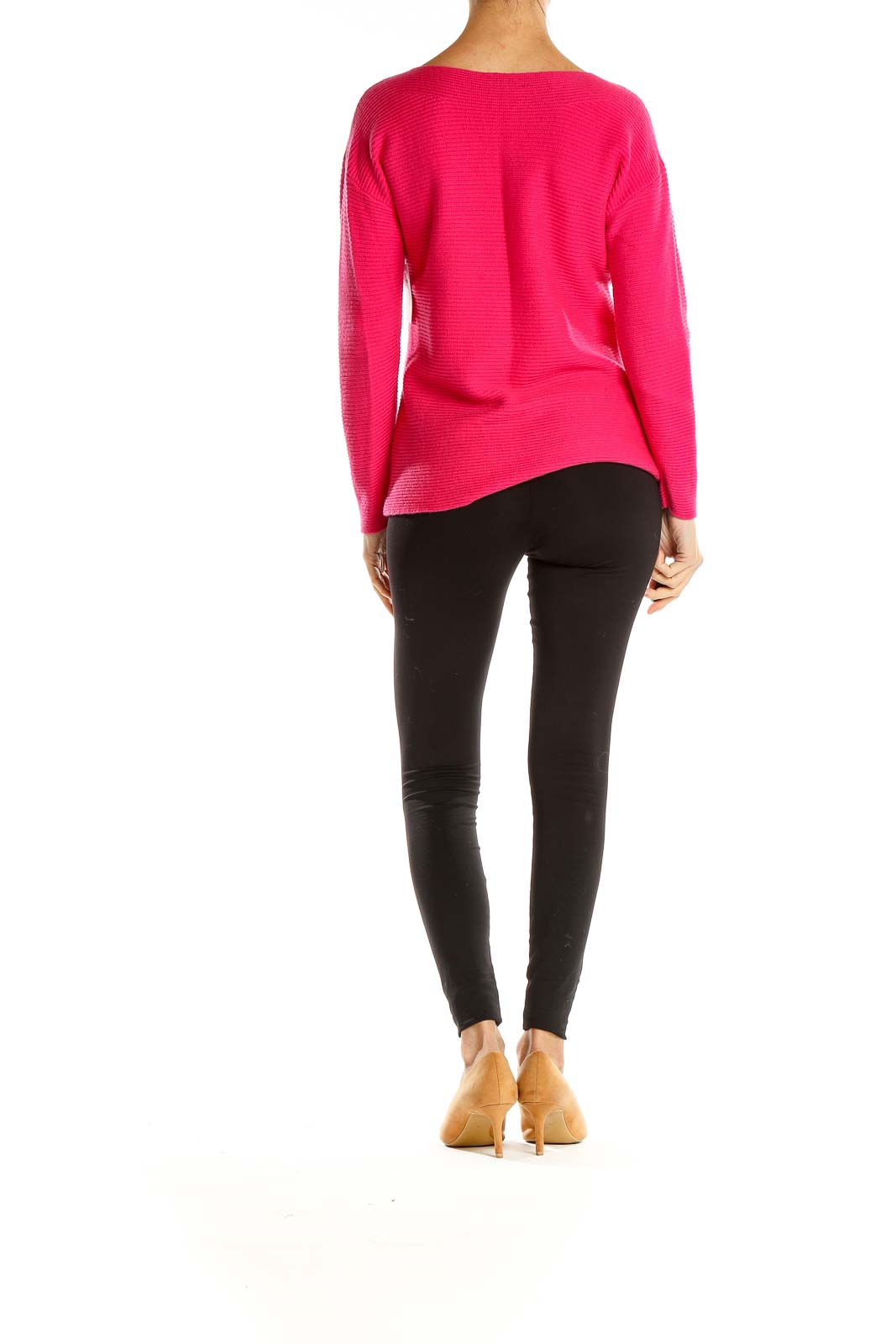 Pink Boatneck Classic Sweater