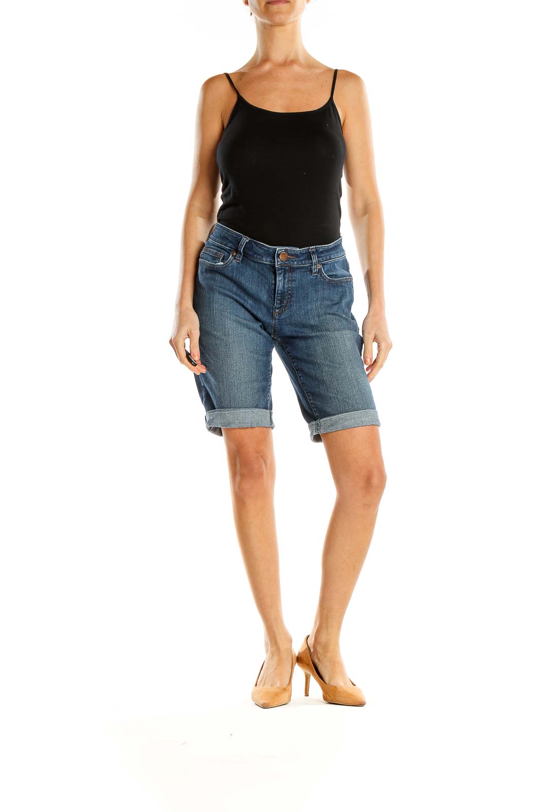 Blue Denim All Day Wear Bermuda Shorts