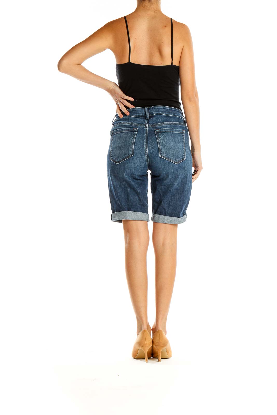 Blue Denim All Day Wear Bermuda Shorts