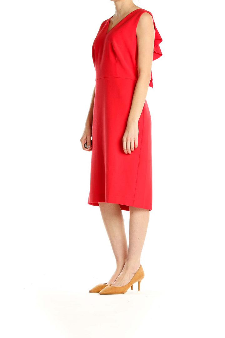 Red Work Shift Dress