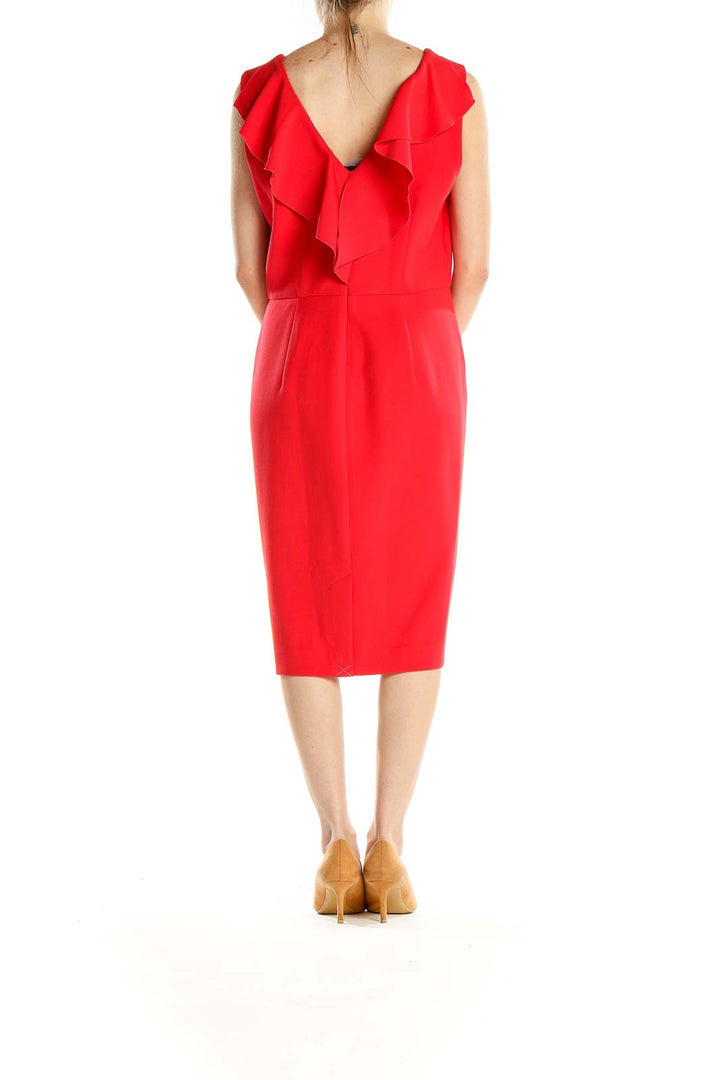 Red Work Shift Dress