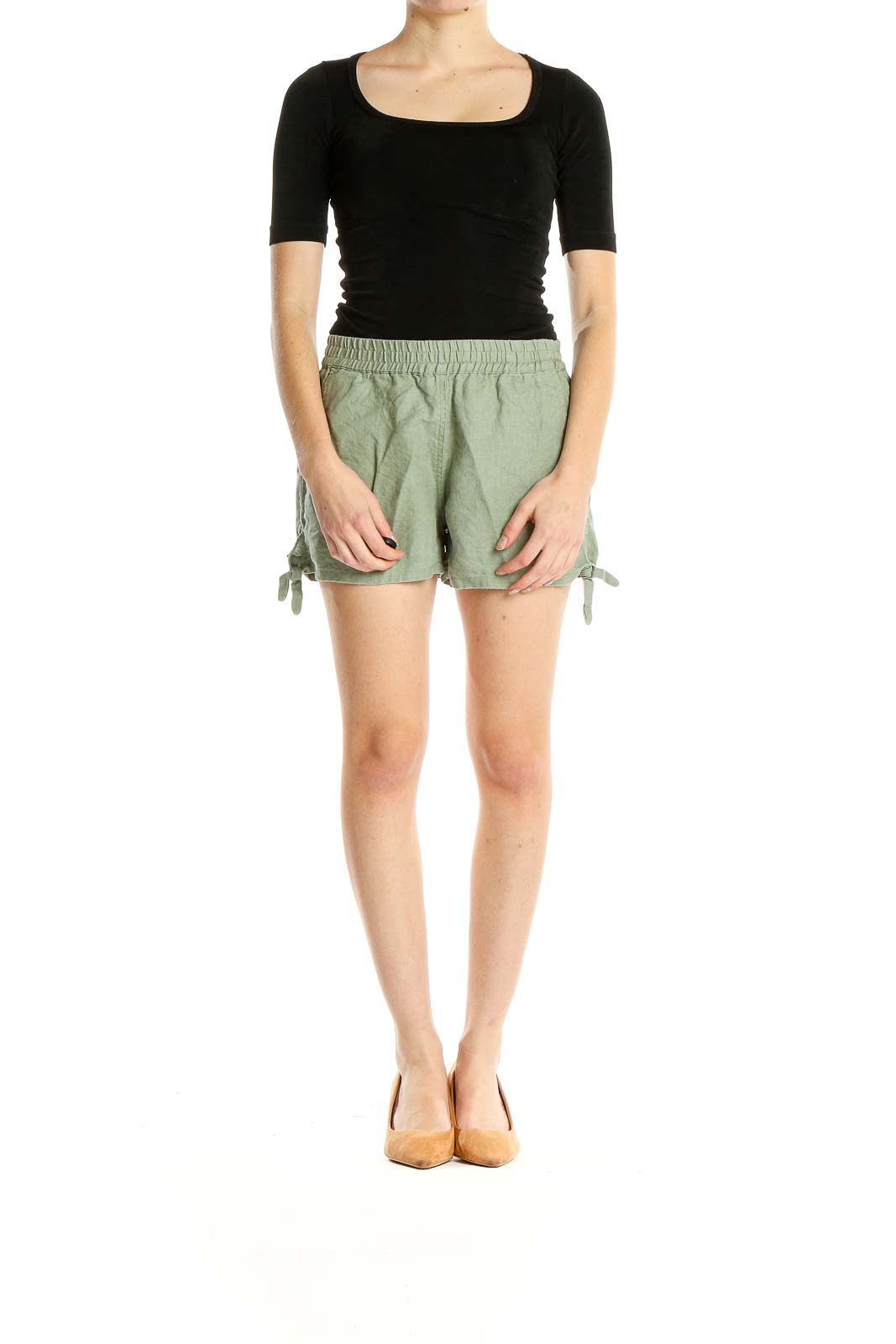 Green All Day Wear Shorts