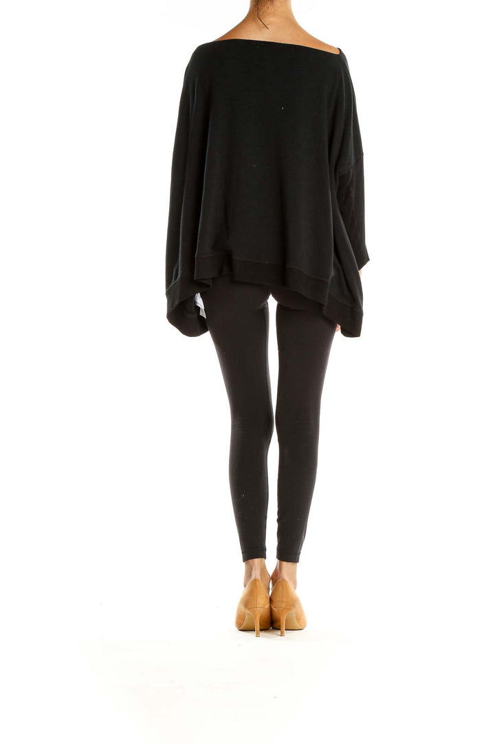 Black Boatneck Chic Blouse