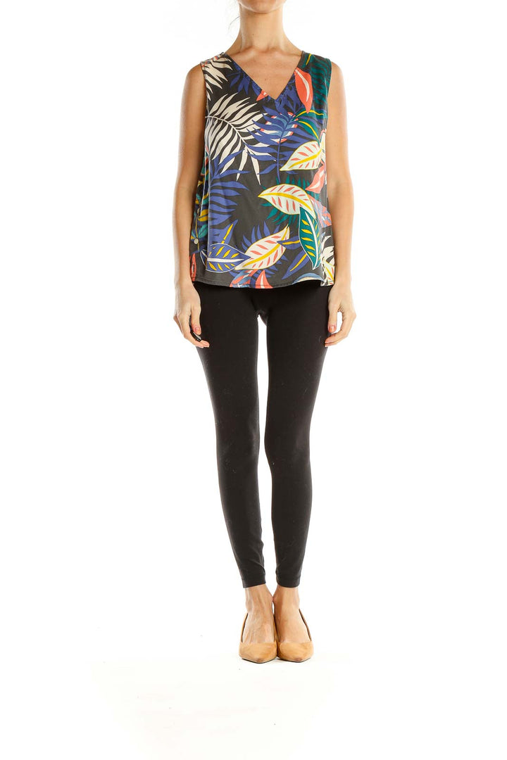 Multicolor Tropical Print Brunch Tank Top