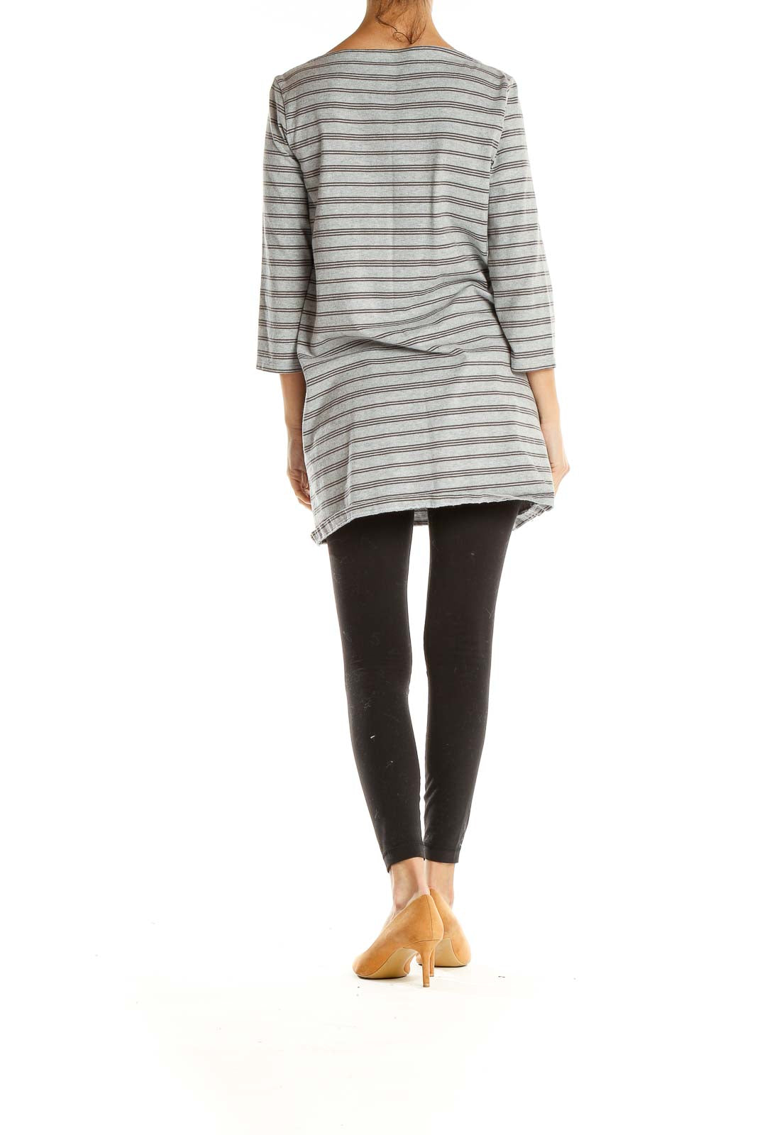 Gray Striped All Day Wear Top