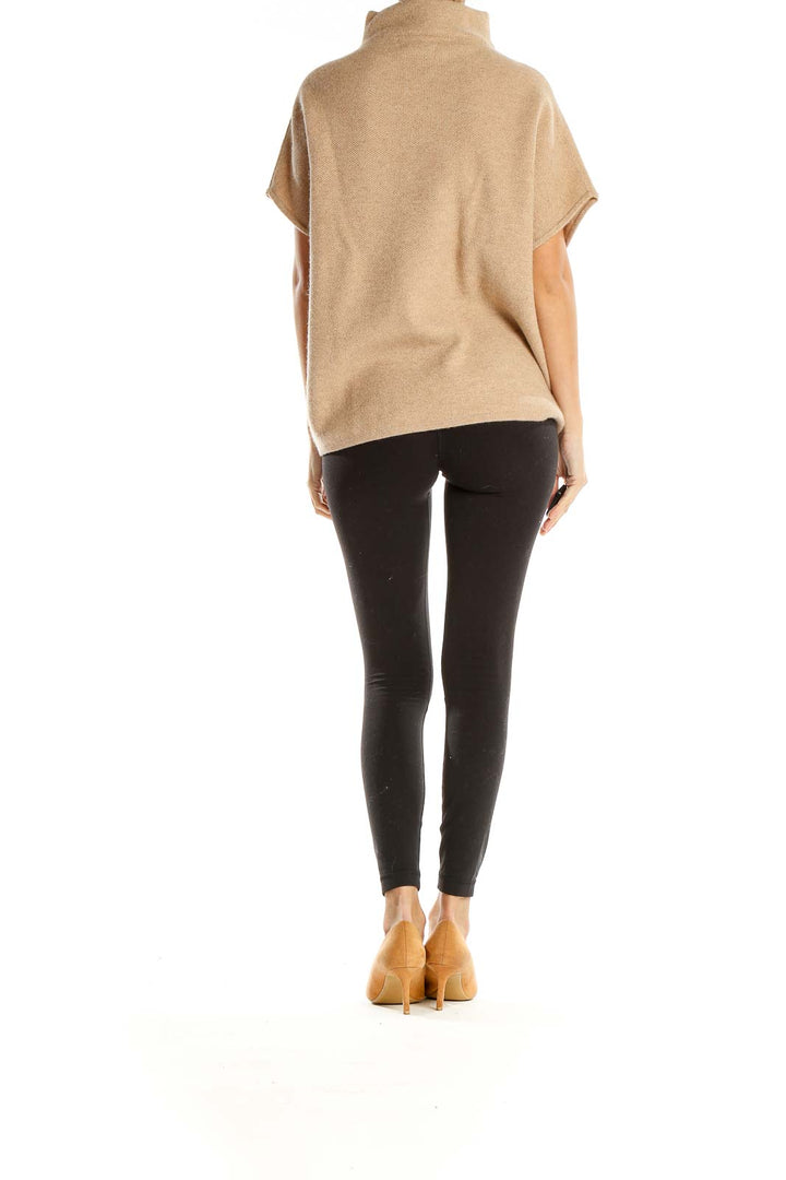 Brown All Day Wear High Neck Sweater