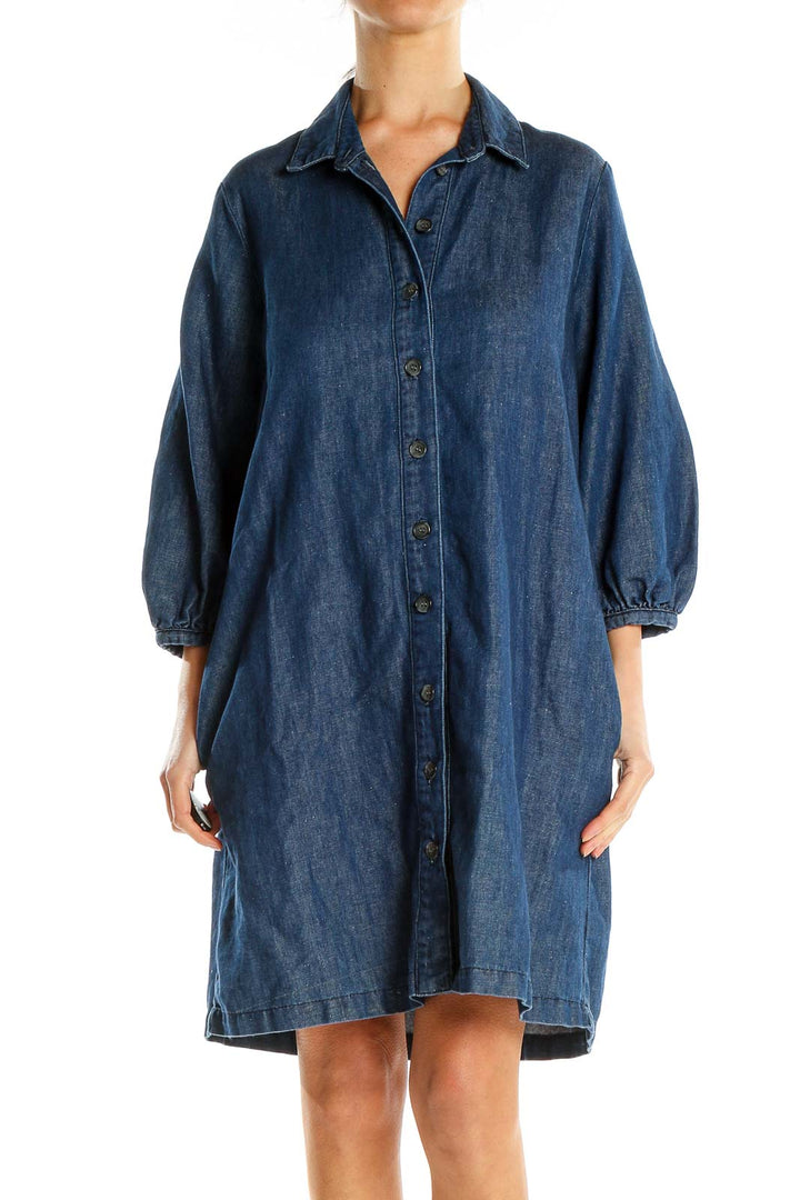 Blue Denim Shift Dress