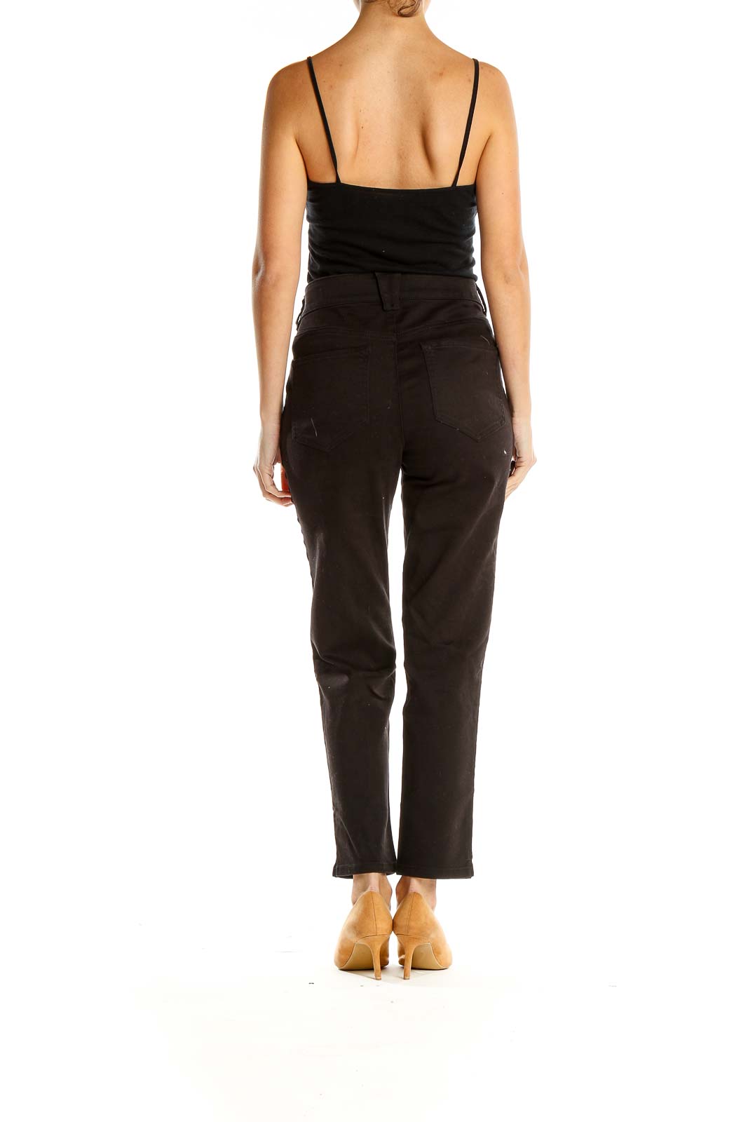 Brown Black Straight Leg Jeans