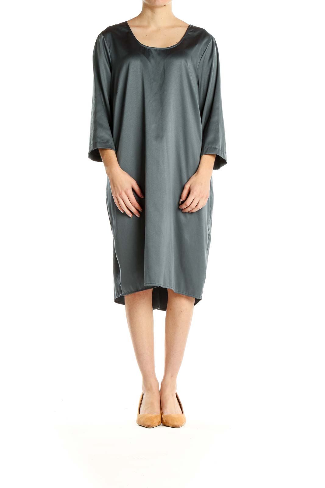 Gray Classic Shift Dress