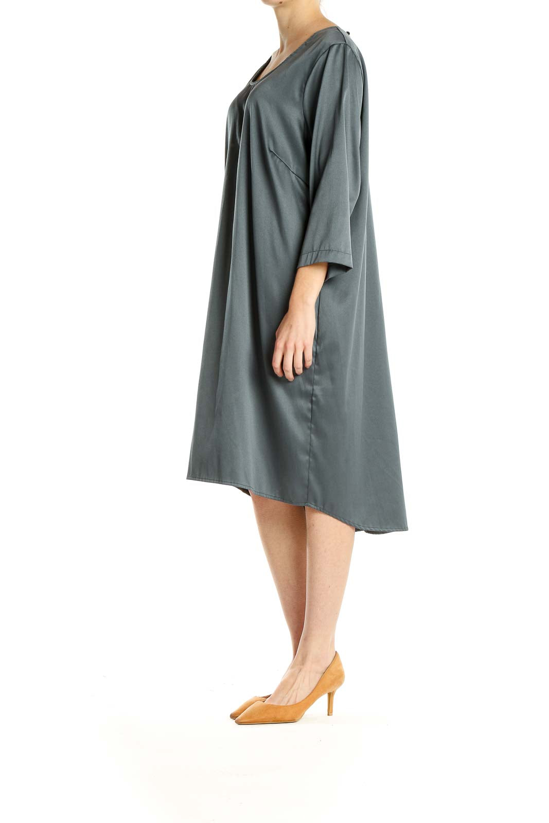 Gray Classic Shift Dress