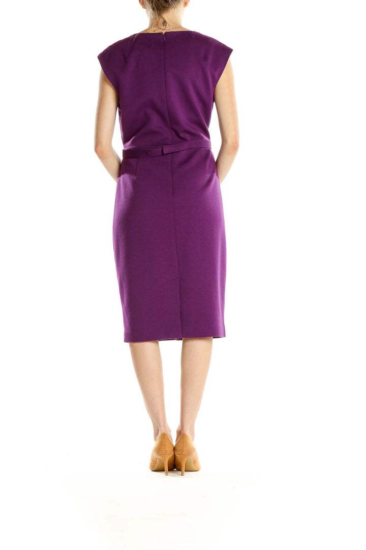 Purple Work Fit & Flare Dress