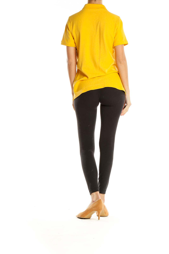 Yellow Casual Polo Shirt