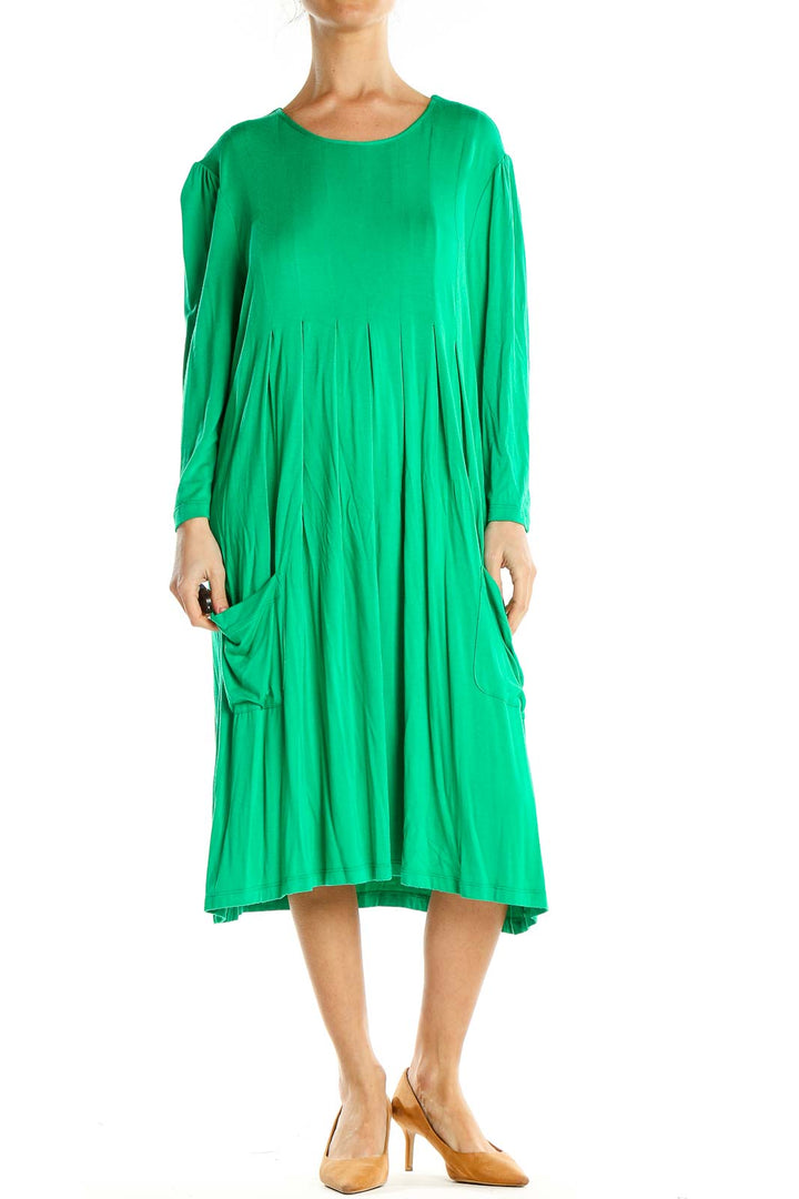 Green Classic Shirt Dress