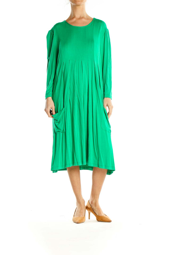 Green Classic Shirt Dress