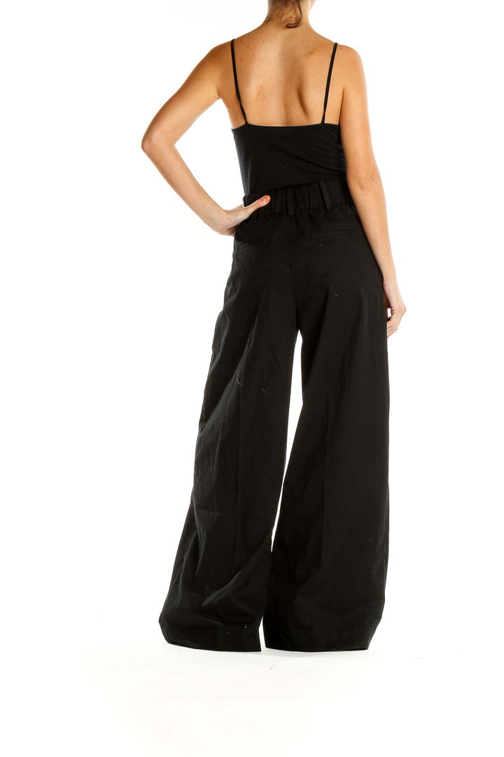 Black Classic Wide Leg Trousers