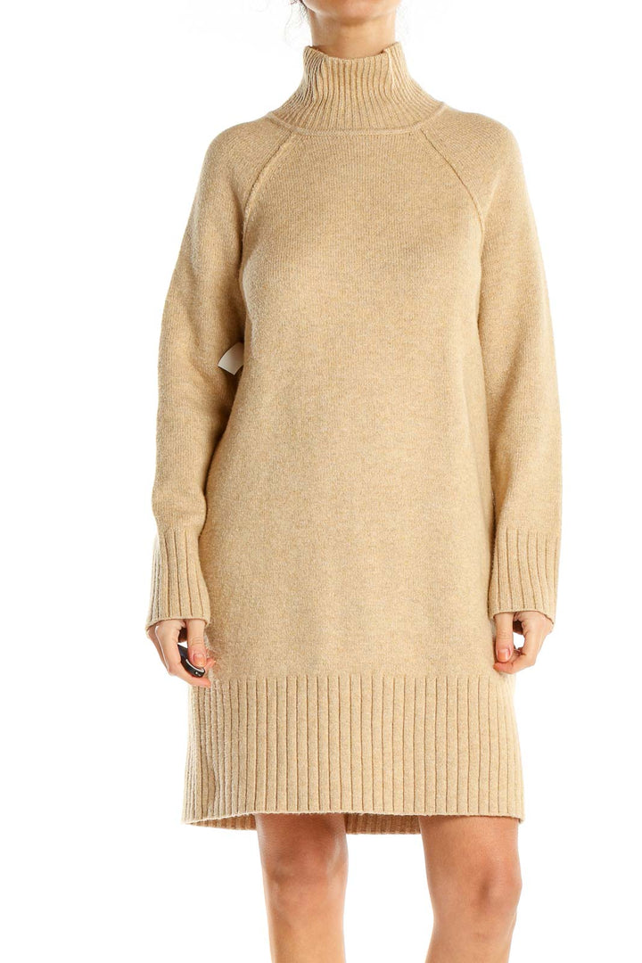 Beige Sweater Dress