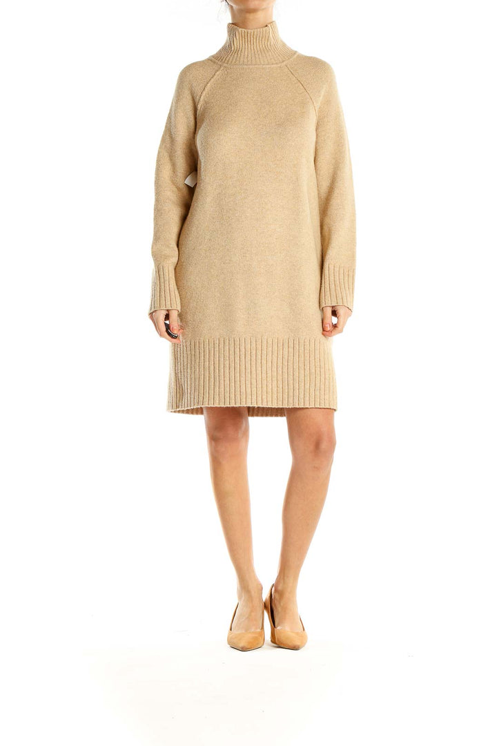 Beige Sweater Dress