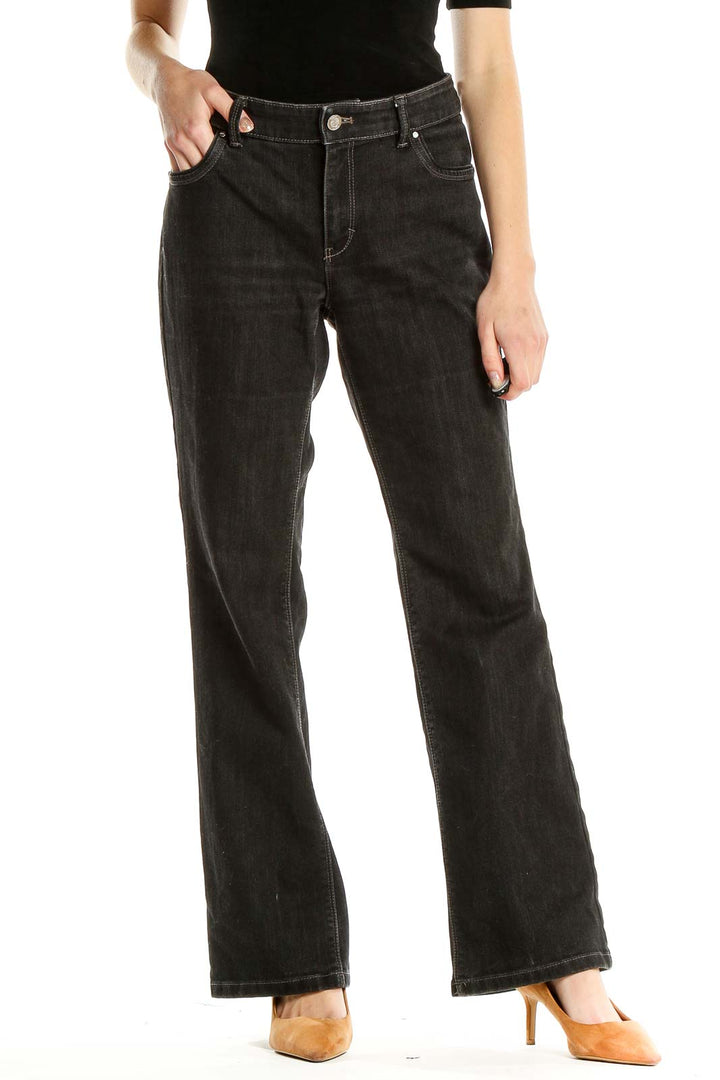 Black Straight Leg Jeans