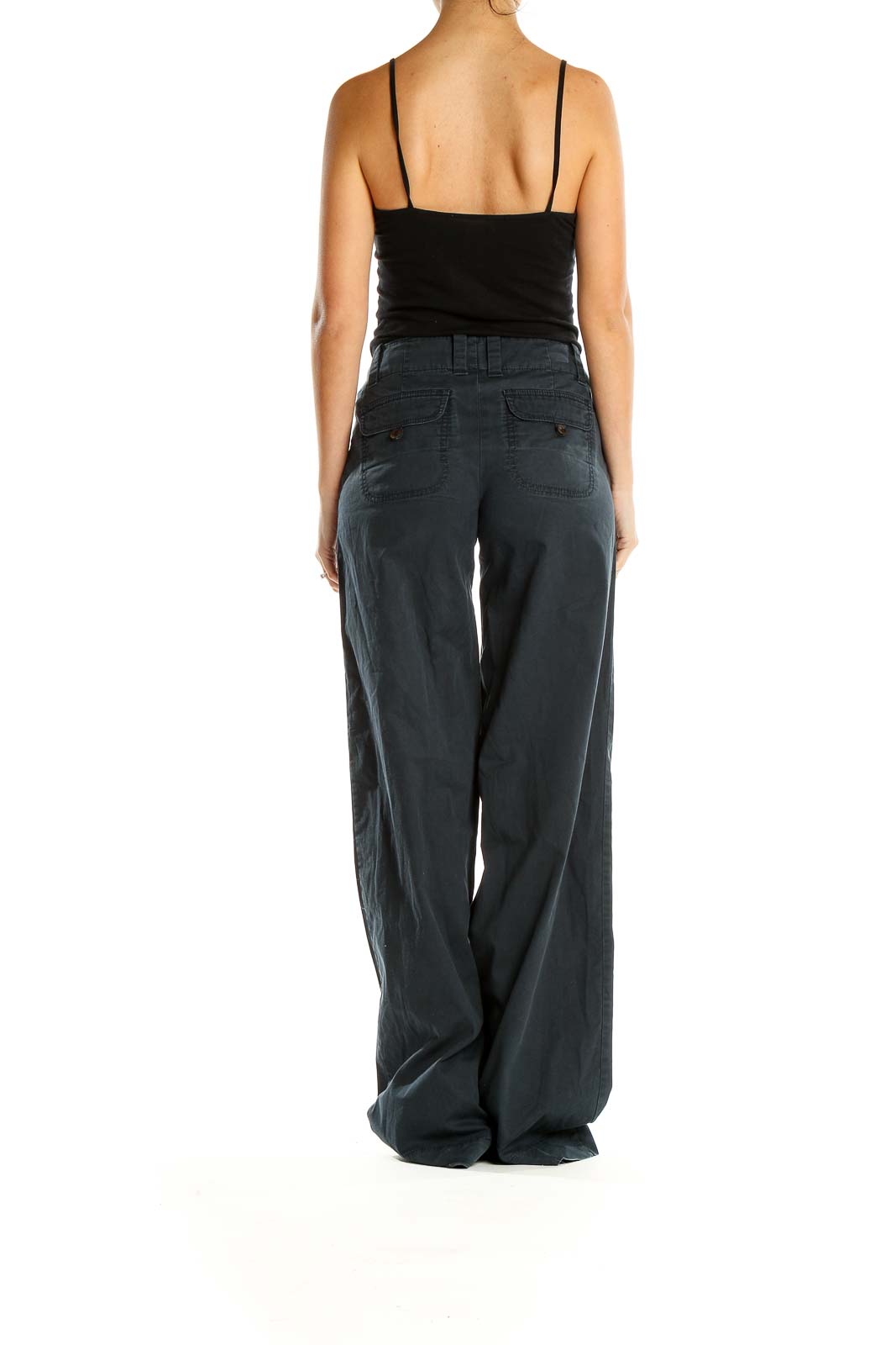 Blue Wide Leg All Day Wear Trousers