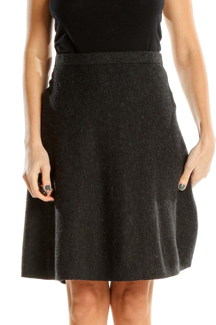 Gray Chic A-Line Skirt