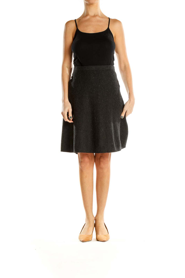 Gray Chic A-Line Skirt