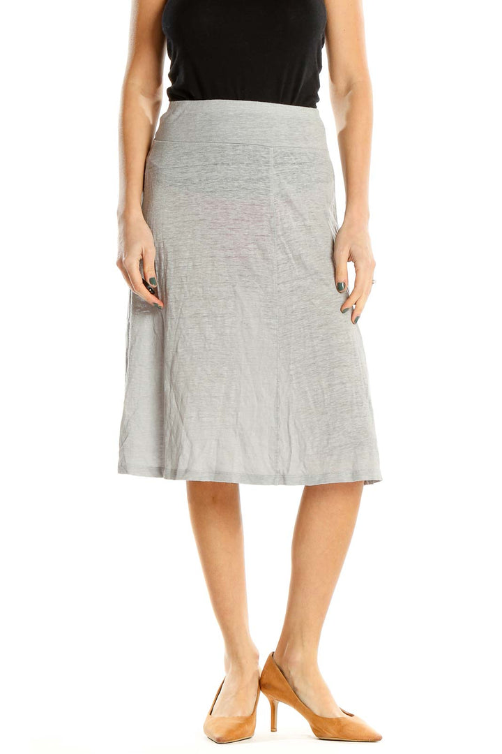 Gray Brunch A-Line Skirt