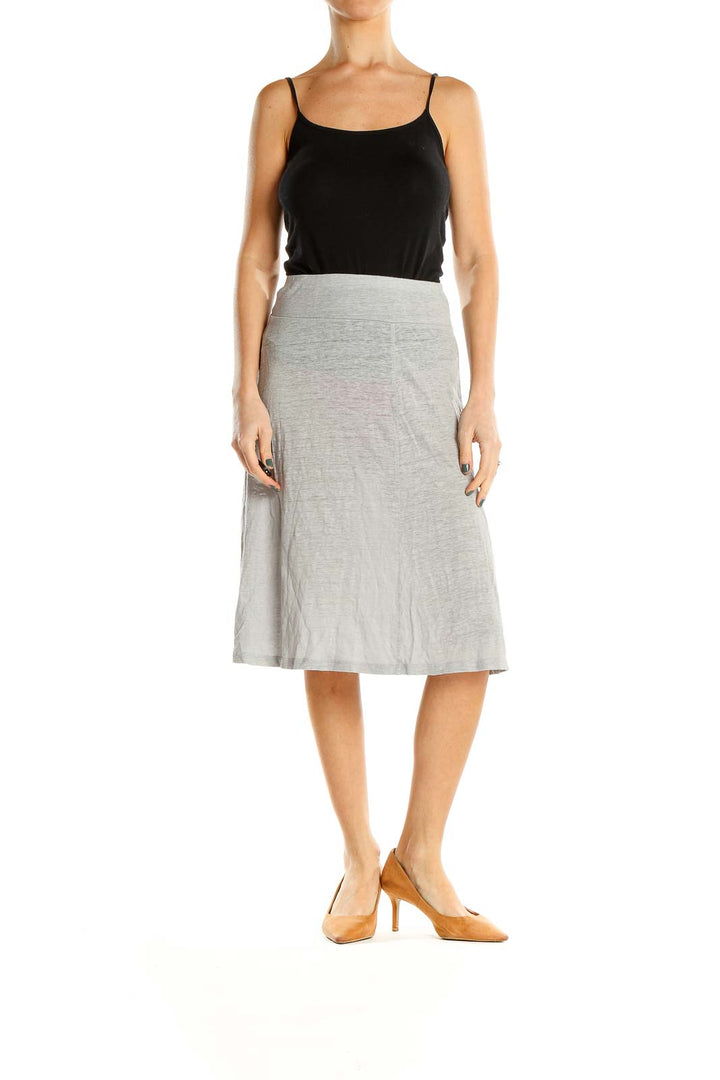 Gray Brunch A-Line Skirt