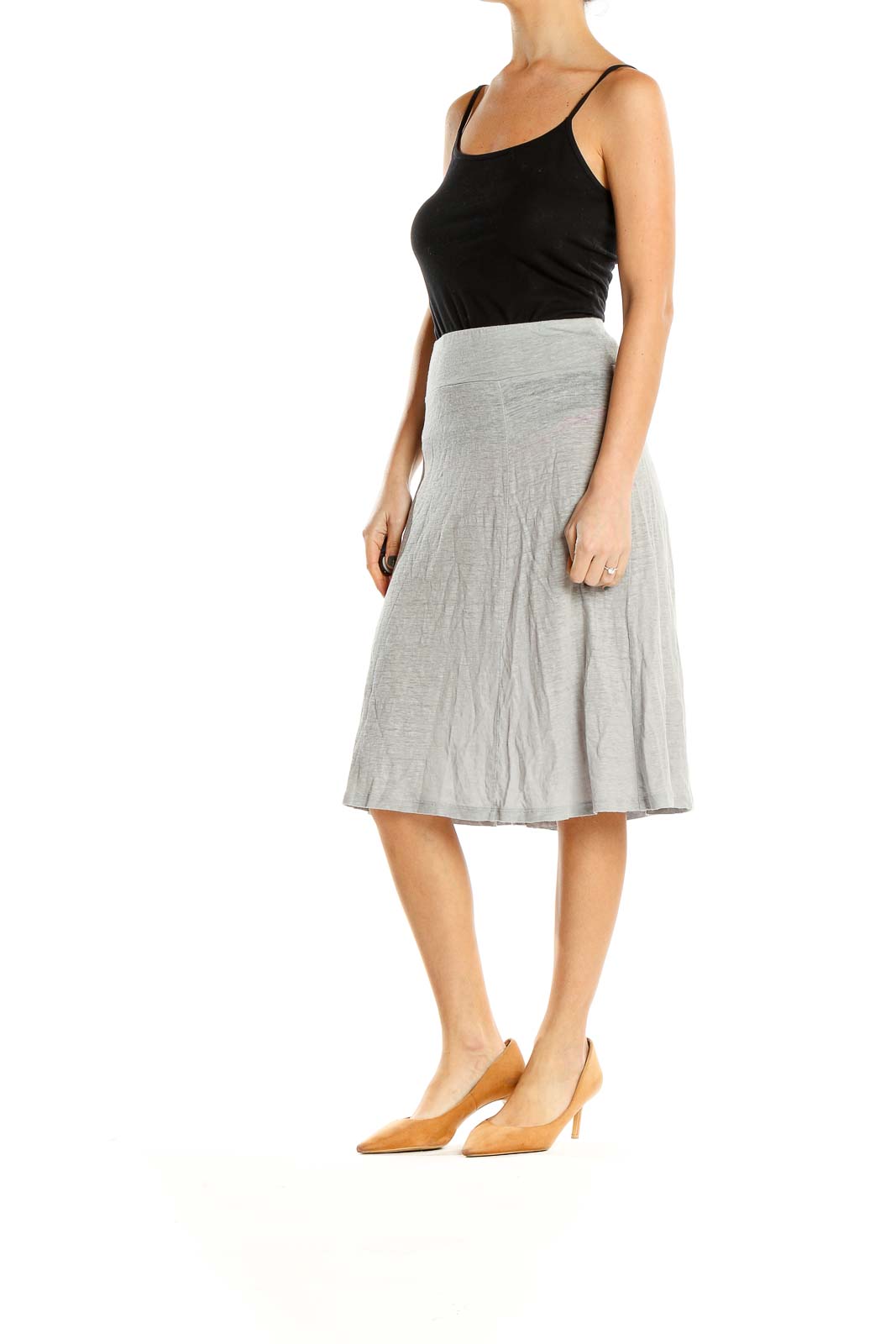 Gray Brunch A-Line Skirt