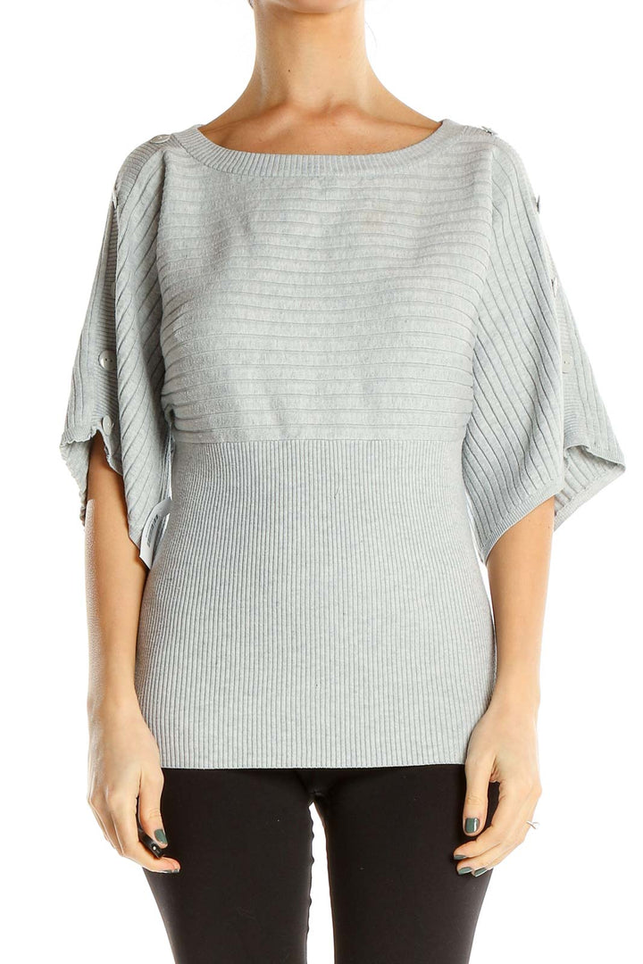 Gray Textured All Day Wear Top