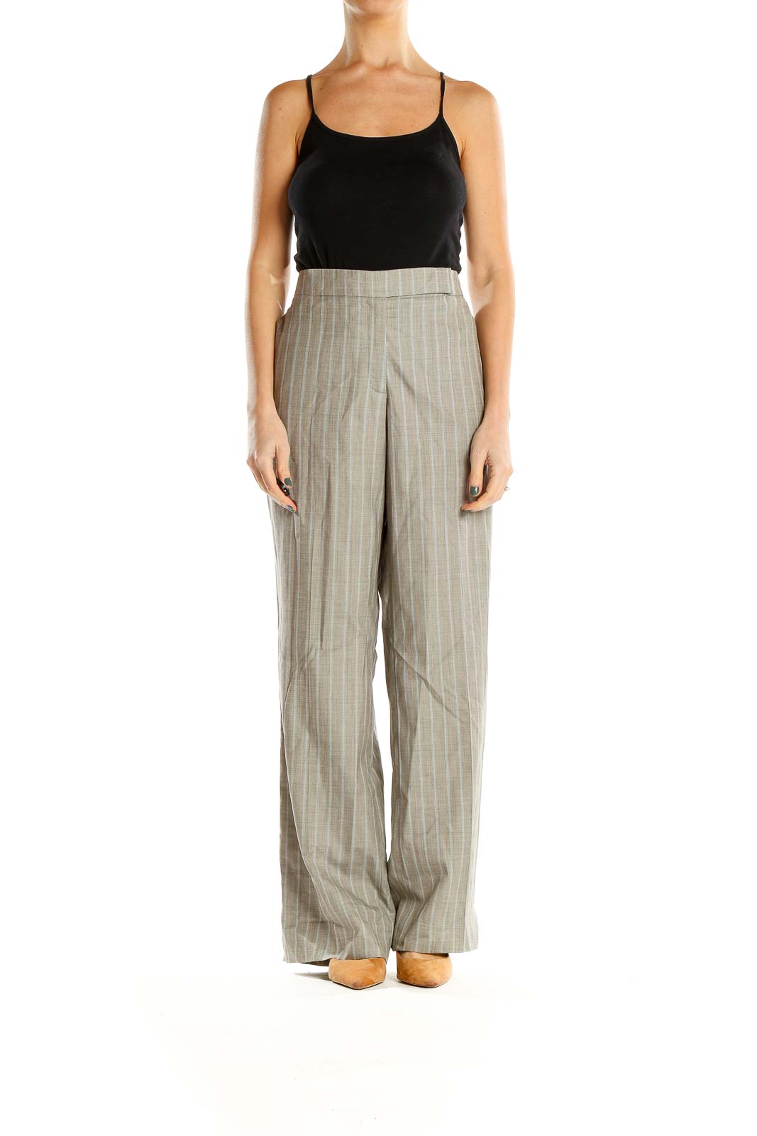 Gray Pin Stripe Classic Trousers