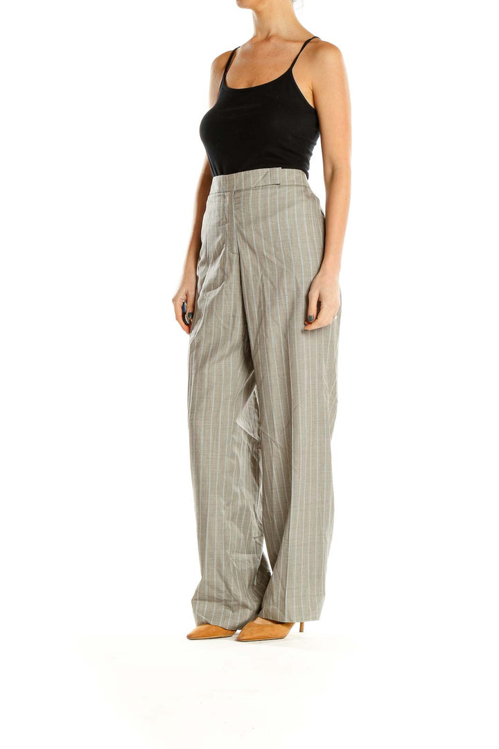 Gray Pin Stripe Classic Trousers