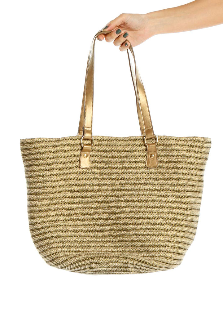 Brown Wicker Tote Bag