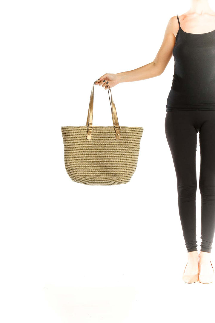 Brown Wicker Tote Bag