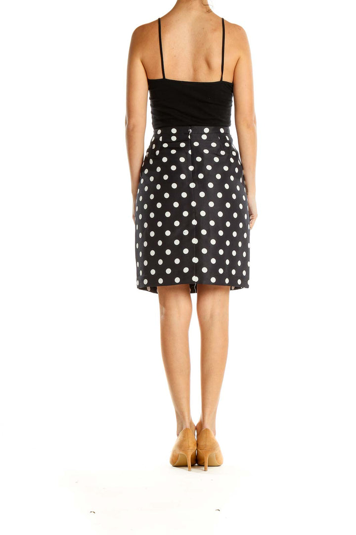 Black Polka Dot Pencil Skirt