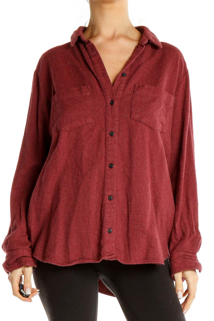 Red Cotton All Day Wear Top