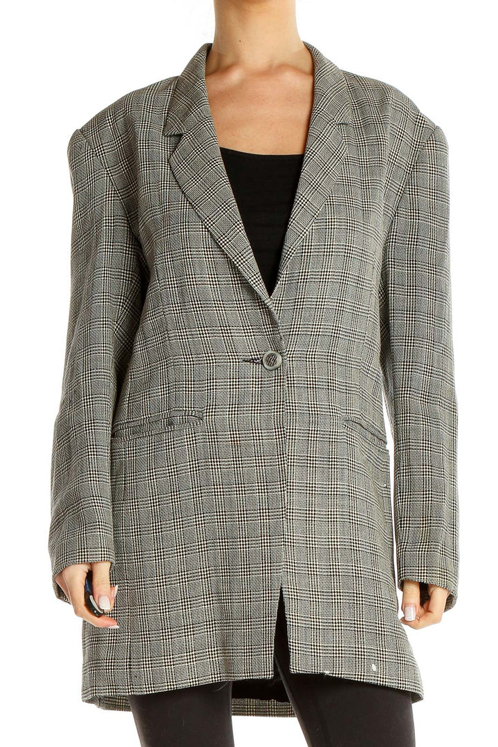 Gray Glen Check Coat