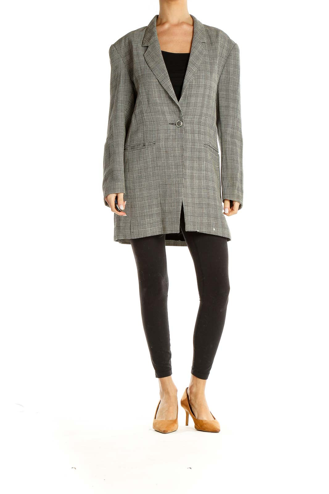 Gray Glen Check Coat