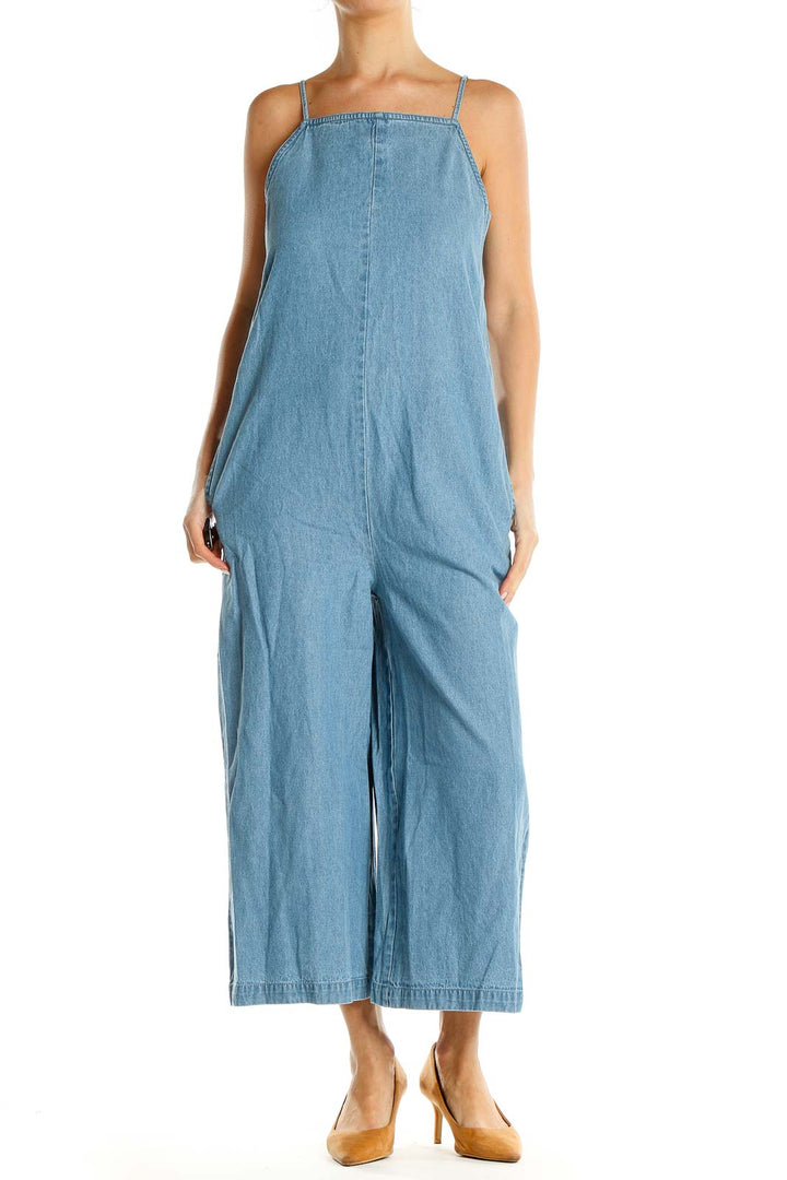 Blue Sleeveless Jumpsuit