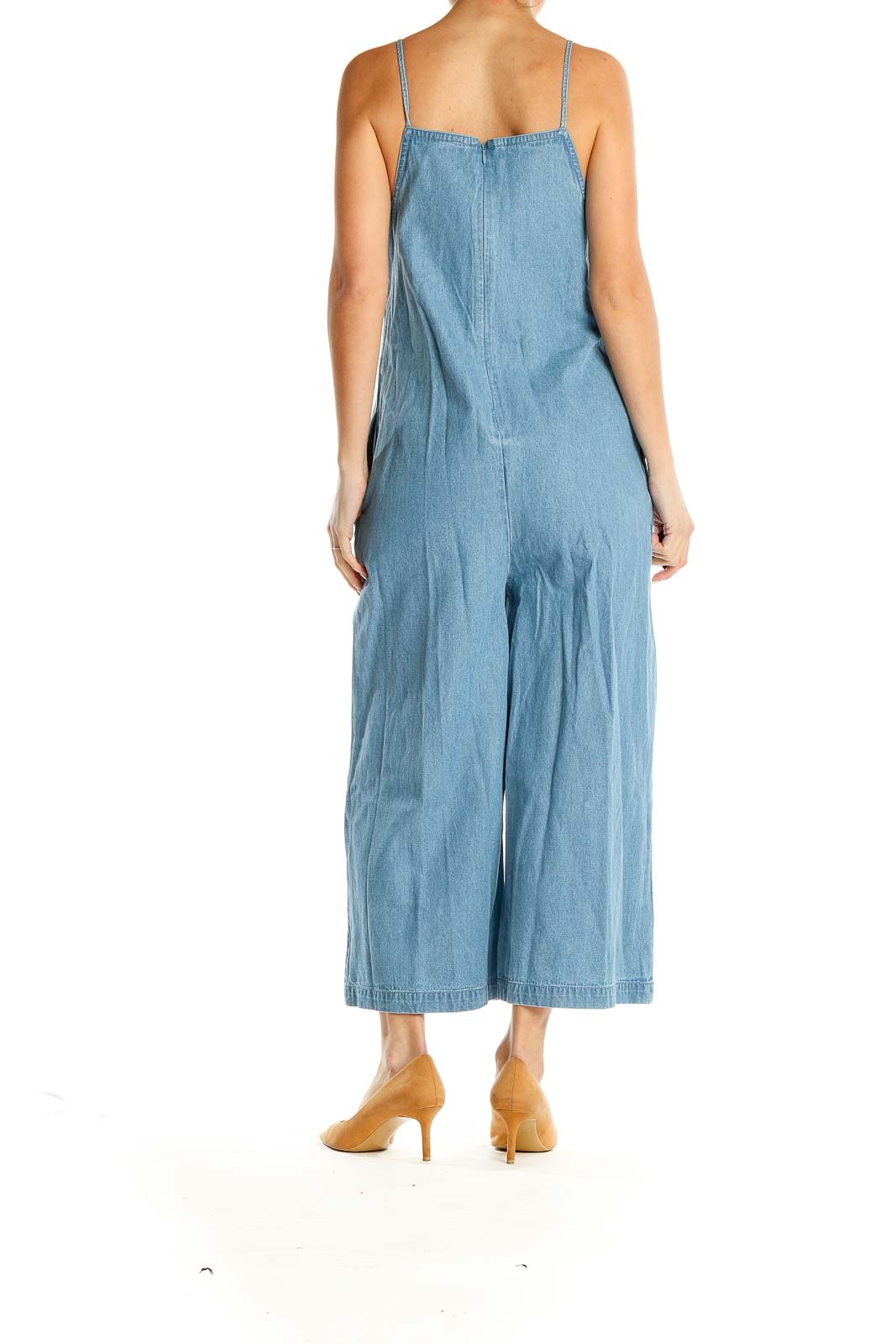 Blue Sleeveless Jumpsuit