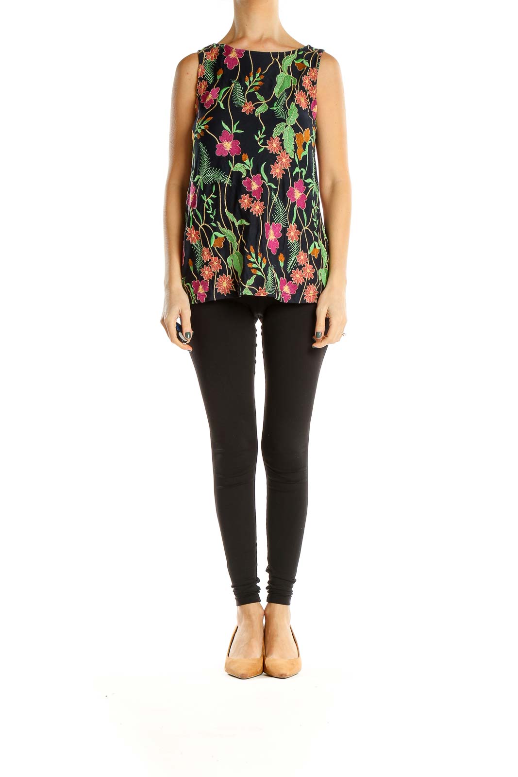 Multicolor Floral Print Bohemian Tank Top