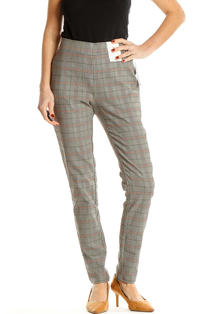 Gray Glen Check Work Trousers