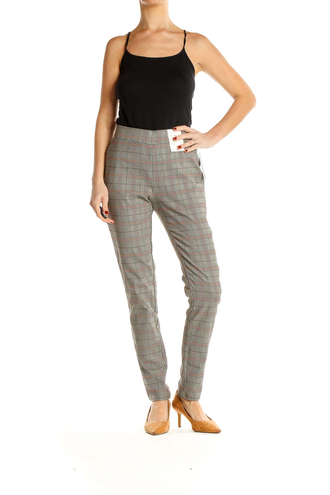 Gray Glen Check Work Trousers