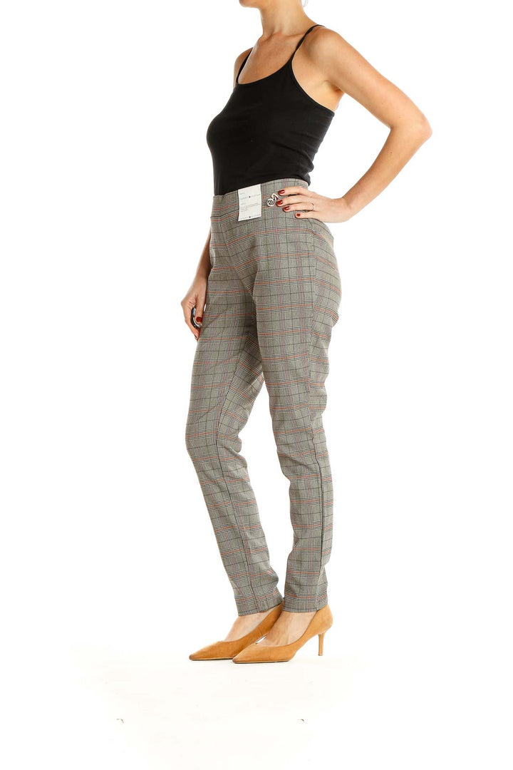 Gray Glen Check Work Trousers