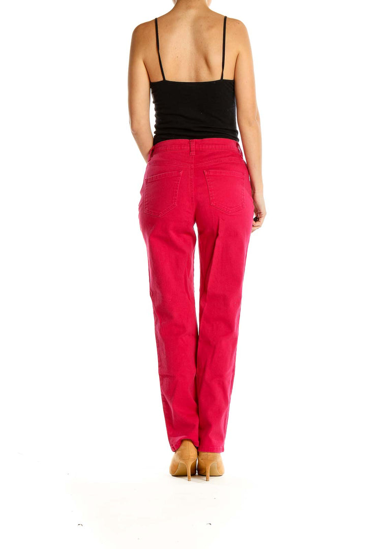 Pink Straight Leg Jeans