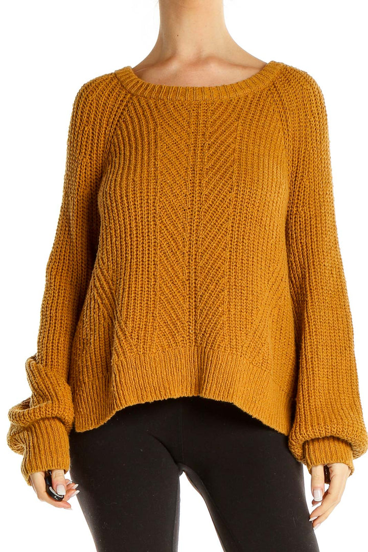 Orange All Day Wear Sweater